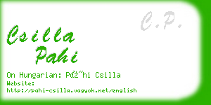 csilla pahi business card